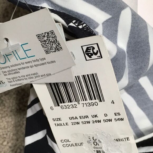 PROFILE black and white tankini top. NWT - Picture 11 of 16